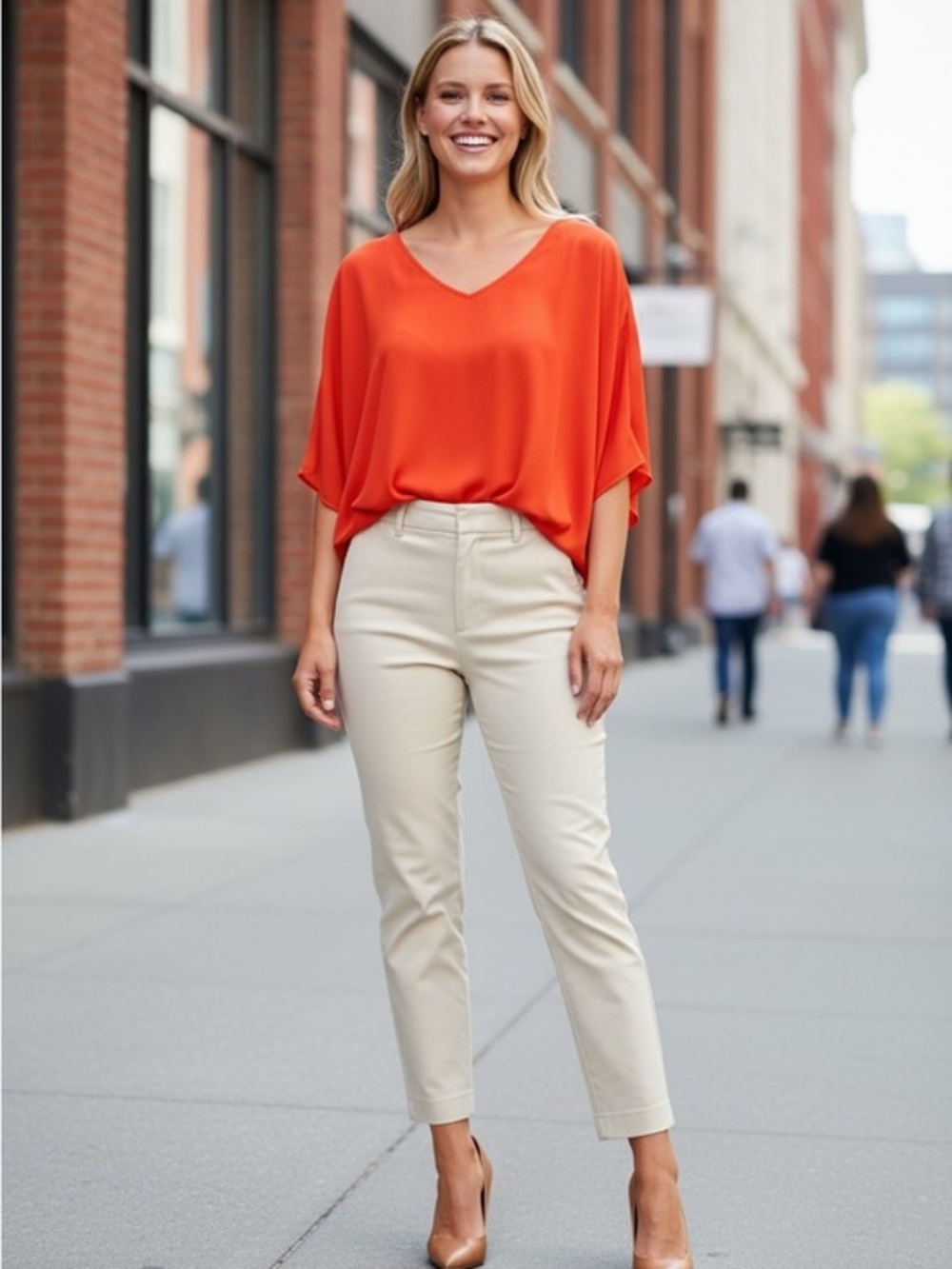 White House Black Market V-Neck Blouse